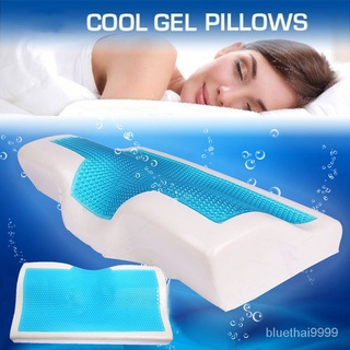 【บลูไดมอนด์】Butterfly Memory Foam Gel Pillow Summer Ice Cooling Health Cervical Protect Massage Orthopedic Pillows Comfo