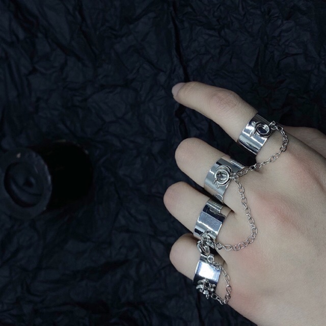 sale-แหวนแต่งอะไหล่โซ่-gothic-พร้อมส่ง