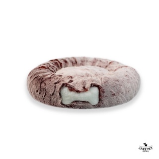 Aneepet Premium Donut Bed (Wine) ที่นอนสุนัข แมว เบาะรองขนนุ่ม วัสดุพรีเมี่ยม