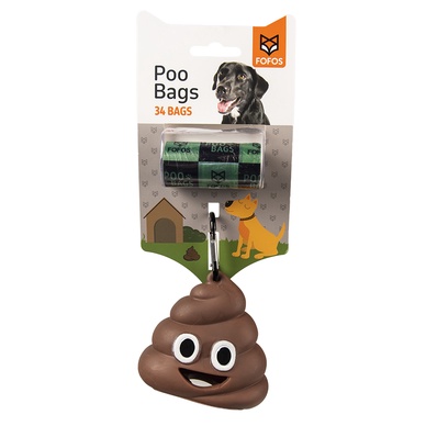 ถุงเก็บอึ-แบบพวงกุญแจ-ห้อยที่ปลอกคอได้เลย-fofos-poop-bags-refill