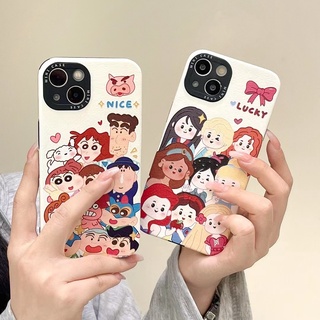 ✨ส่งเชือกเส้นเล็ก✨เคสไอโฟน14 Pro Max 13 12 11 เคส for iPhone 14พลัส การ์ตูน เนื้อฝ้า พกง่ายๆ การป้องกันการตก Case