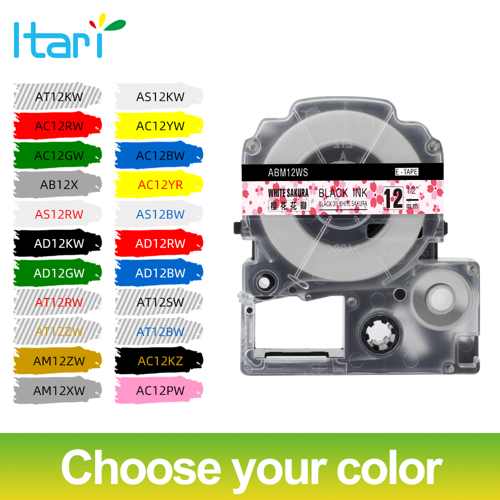 [สต็อกประเทศไทย] 1PC SS12KW LC4WBN label tape Compatible for Epson