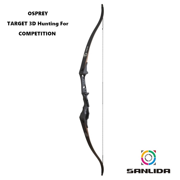 ภาพหน้าปกสินค้าSANLIDA OSPREY Black Adult Archery Recurve Bow American Hunting Target Fishing Take Down ธนู