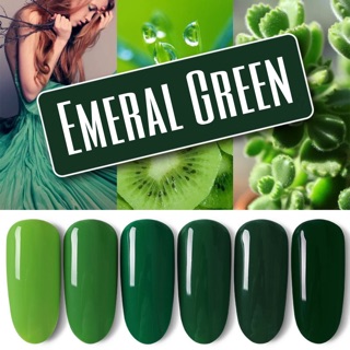 🔥.สีทาเล็บเจล Milan สีเขียว Emerald Green  Series ขนาด 15 ml แห้งโดยการอบ UV เท่านั้น ส่งฟรี + เก็บปลายทาง