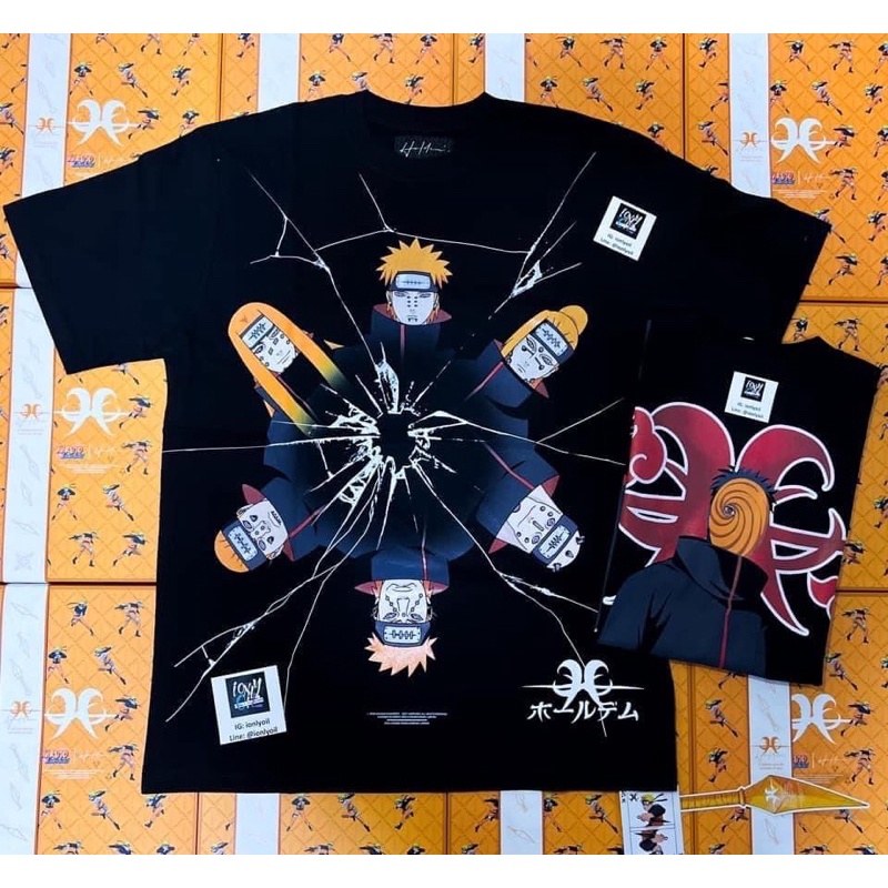 Holdem X Naruto collection Holdem Pain & Tobi tee Shopee Thailand