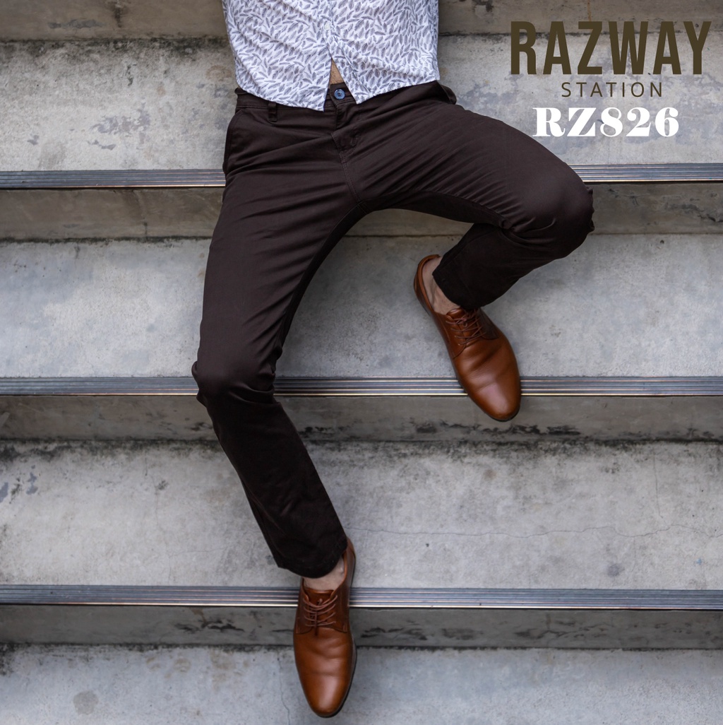 รายละเอียดเพิ่มเติมเกี่ยวกับ Razway กางเกงชิโน่ ผ้ายืดนุ่มสวยทน ทรงกระบอกเล็ก กางเกงสแลคชาย รุ่น RZ826