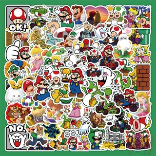 56 ชิ้น / ชุด ☆ Super Mario Bros. สติกเกอร์ ☆ สติกเกอร์ Doodle แฟชั่น กันน้ํา DIY