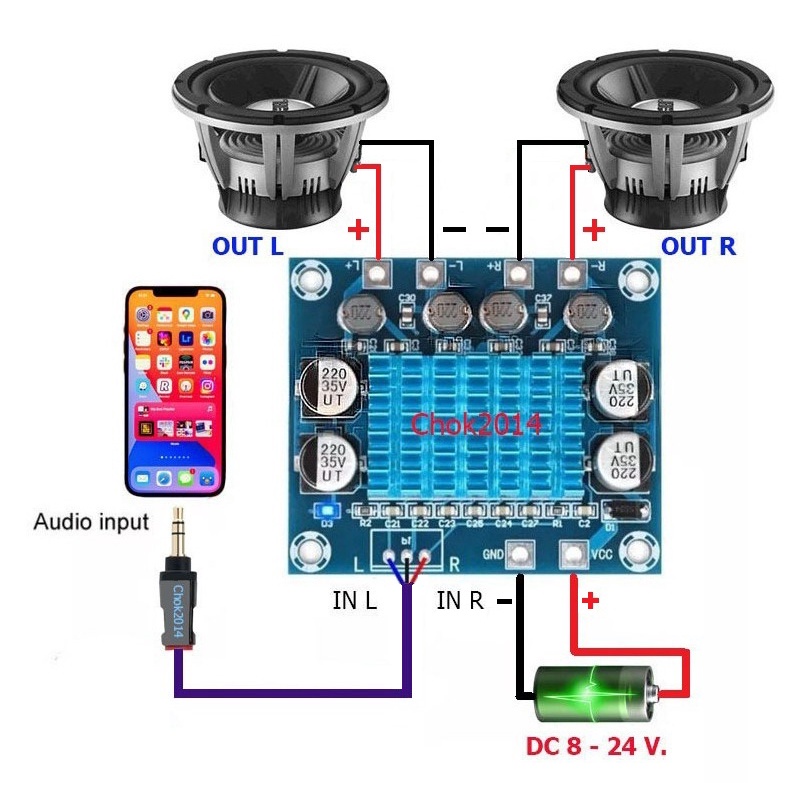 บอร์ดขยายเสียง-xh-a232-30-30w