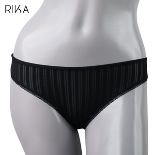 RIKA กางเกงใน GX2220บิกินนี่ ผ้าไนล่อน ทอลายริ้ว เนื้อนุ่ม ยืดกระชับ สวมใส่สบาย  ดีไซน์เรียบง่าย เซ็กซี่นิดๆ