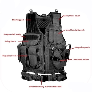ภาพขนาดย่อของภาพหน้าปกสินค้าOutdoor Tactical Vest Ultra-light Breathable Combat Training Vest Hunting Vest Military Equipment เสื้อกั๊กยุทธวิธี จากร้าน sportwear123 บน Shopee ภาพที่ 3