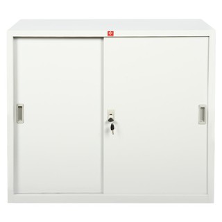 File cabinet CABINET STEEL KSS-120-TG Office furniture Home &amp; Furniture ตู้เอกสาร ตู้เหล็กบานเลื่อนทึบ KSS-120-TG สีเทาท