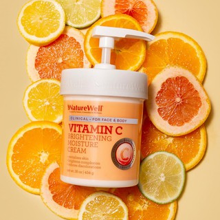 💥Pre order💥NATUREWELL Vitamin C Brightening Moisture Cream for Face and Body, 16 Oz