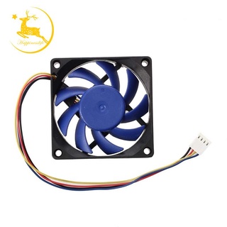 ［ in stock］12V DC 32 70mm 4-Pin Computer Case CFM PWM CPU PC Fan Blue &amp; Black