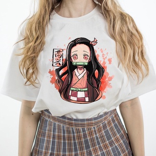 ญี่ปุ่น Anime Demon Slayer T เสื้อผู้ชาย Kawaii Kimetsu ไม่มี Yaiba Graphic Tees Tanjirou Kamado Unisex Tops ตลก TShirt ผู้หญิง