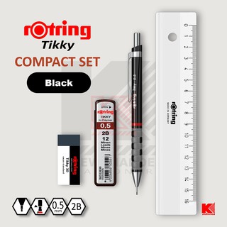 ภาพหน้าปกสินค้าชุดเครื่องเขียน Rotring Compact Set (ดินสอกด 0.5 +ไส้+ยาง+ไม้บรรทัด) ซึ่งคุณอาจชอบสินค้านี้