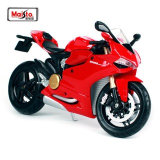 โมเดลรถมอเตอร์ไซค์ Maisto 1:12 สีแดง Ducati 1199 Panigale Motorcycle DieCast Model ทำจากเหล็ก สัดส่วน 1:12 NO.11108(แดง