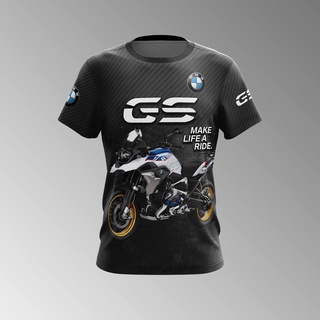 เสื้อยืดลําลอง พิมพ์ลายคาร์บอน Bmw Gs R1250 Hp 3D สําหรับผู้ชาย 2022