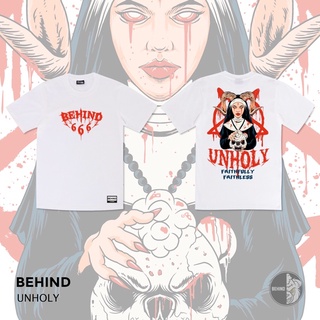 เสื้อยืดผ้าฝ้าย เสื้อยืด “ UNHOLY “ แขนสั้น แนวสตรีท Oversize เสื้อยืดชาย หญิงL XL  XXL 3XL