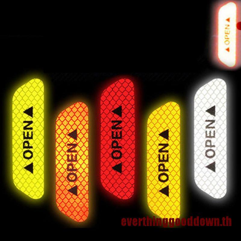 ever-สติกเกอร์สะท้อนแสง-เพื่อความปลอดภัย-สําหรับติดประตูรถยนต์-4-ชิ้น-ต่อชุด