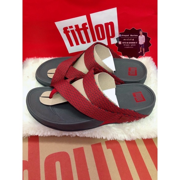 รองเท้าfitflop-สีแดงจุดเทา-ของแท้100