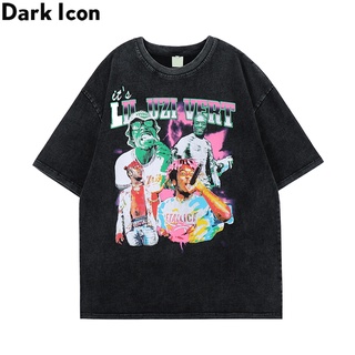 【🔥🔥】เสื้อยืด ผ้าฝ้าย พิมพ์ลาย Dark Icon โอเวอร์ไซซ์ โอเวอร์ไซซ์ สไตล์สตรีท แฟชั่นฤดูร้อน สําหรับผู้ชาย