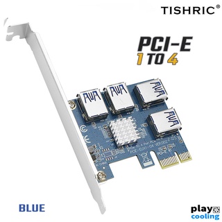ภาพขนาดย่อของภาพหน้าปกสินค้าHup PCI Express Card PCI-E 1X to USB3.0 4 Slot ( ใช้สำหรับเครื่องขุด bitcoin จัดส่งในไทย ประกัน 1ปี ) จากร้าน playcooling บน Shopee ภาพที่ 1