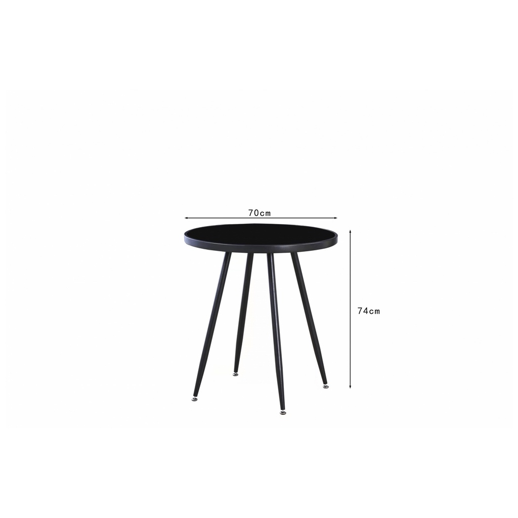 delicato-โต๊ะอาหารท็อปกระจกนิรภัยทรงกลม-รุ่น-tb-r70bk-ขนาด-70x70x74-ซม-สีดำ