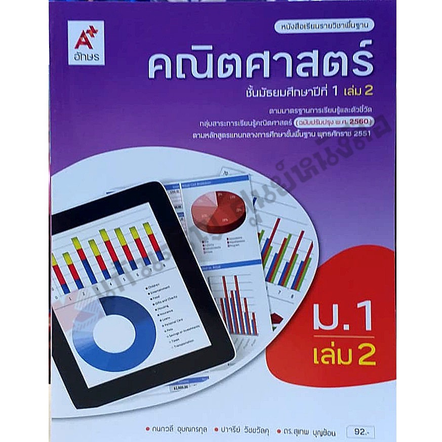 หนังสือเรียนคณิตศาสตร์-ม-1เล่ม2-9786162037580-ฉบับปรับปรุง2560-อักษรเจริญทัศน์