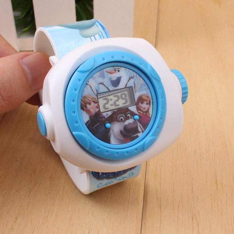 นาฬิกาเด็กการ์ตูนสำหรับฉายภาพ-เด็ก-นาฬิกาการ์ตูน-การฉายภาพสามารถแปลง-20-ภาพ
