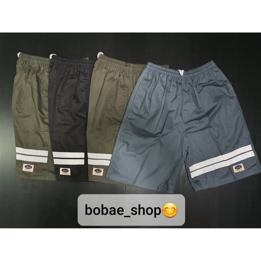ภาพหน้าปกสินค้ากางเกงเจเจสีพื้นเทปหน้าขา กางเกงขาสั้น (มีให้เลือก 4 ขนาด ตั้งแต่size M-XXL) จากร้าน bobae_shop บน Shopee