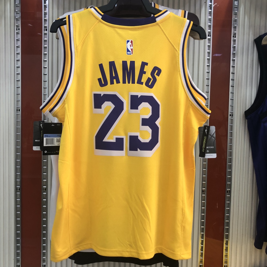 เสื้อกีฬาบาสเก็ตบอล-ลายทีม-lakers-urban-23-james-no-23-สีเหลือง