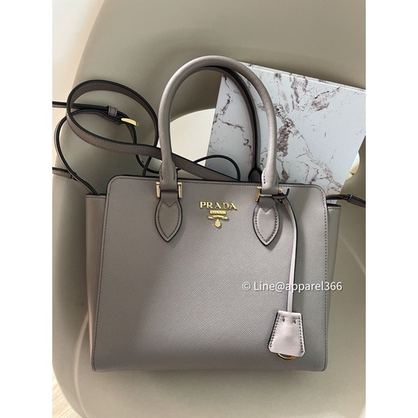 prada-borsa-a-mano-saffiano-soft-calf-leather-สีเทา