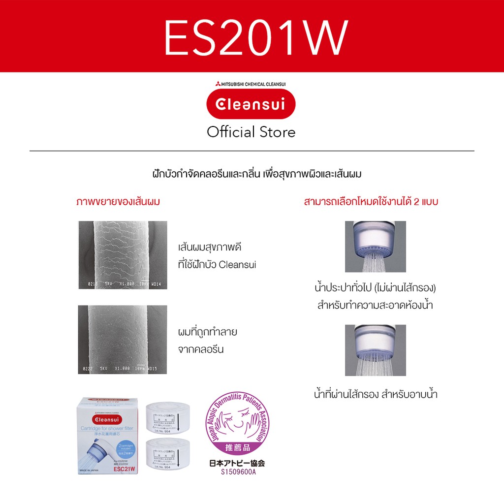 ไส้กรอง-mitsubishi-cleansui-dechlorination-shower-รุ่น-esc21w-skc205w