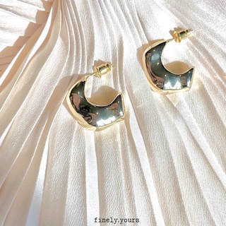 finely.yours 925 Stering Silver Jewelry| ต่างหูรูปพระจันทร์เสี้ยว ก้านเงินแท้ 92.5% // Luna Earrings