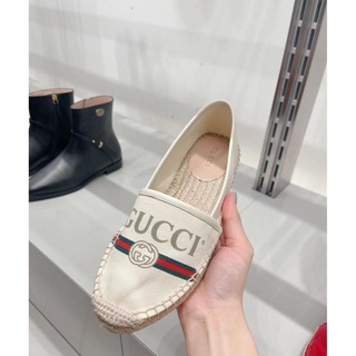 Gucci womans breathable lightweight flat espadrilles convenient slip-on loafer fisherman shoe