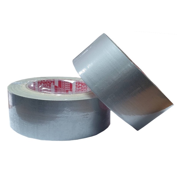 tiptape-pvc-duct-tape-ดักซ์เทป-เทปพีวีซีสีเทา-เทปเทามีกาว-เทปพันท่อแอร์