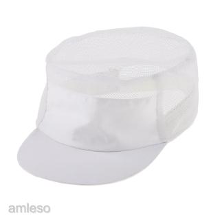 หมวกเชฟตาข่ายสีขาวระบายอากาศ unisex