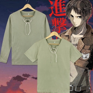 Attack on Titan Eren Jaeger Eren Yeager เสื้อยืดผู้ชายแขนยาว