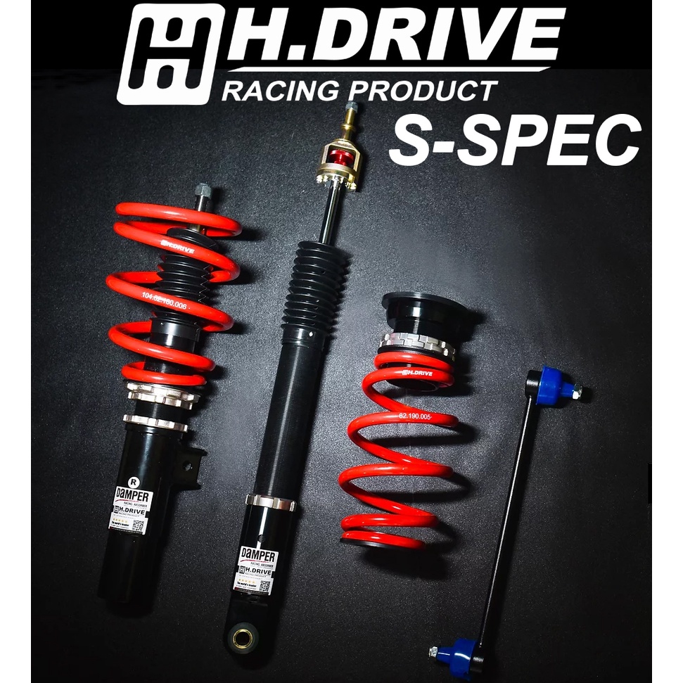 สตรัท-h-drive-s-spec-civic-fc-fk-fe-สตรัทปรับเกลียว-โช๊คอัพ-4-ต้นพร้อมสปริง