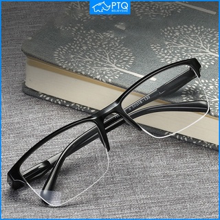 Ptq แว่นตาอ่านหนังสือ เรซิน กรอบสี่เหลี่ยม เบาพิเศษ ค่าสายตา +75~400 องศา สําหรับผู้ชาย ผู้หญิง