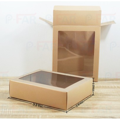 20-ใบ-กล่องของขวัญ-ของรับไหว้-มีหน้าต่างพลาสติก-no-00-ขนาด-28-x-33-x-10-ซม-สีน้ำตาล-ub108-20p-inh102