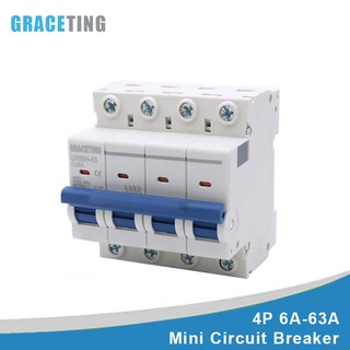 4 Pole 400V~ Mini Circuit Breaker Din Rail Household Air Switch Distribution Box Mechanical Equipment Motor Protection 7