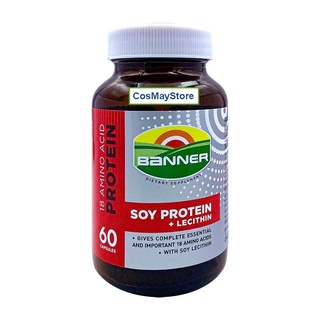 Banner Soy Protein +Lecithin แบนเนอร์ โปรตีน สีแดง 30 เม็ด บำรุงร่างกาย ขั้นเทพ