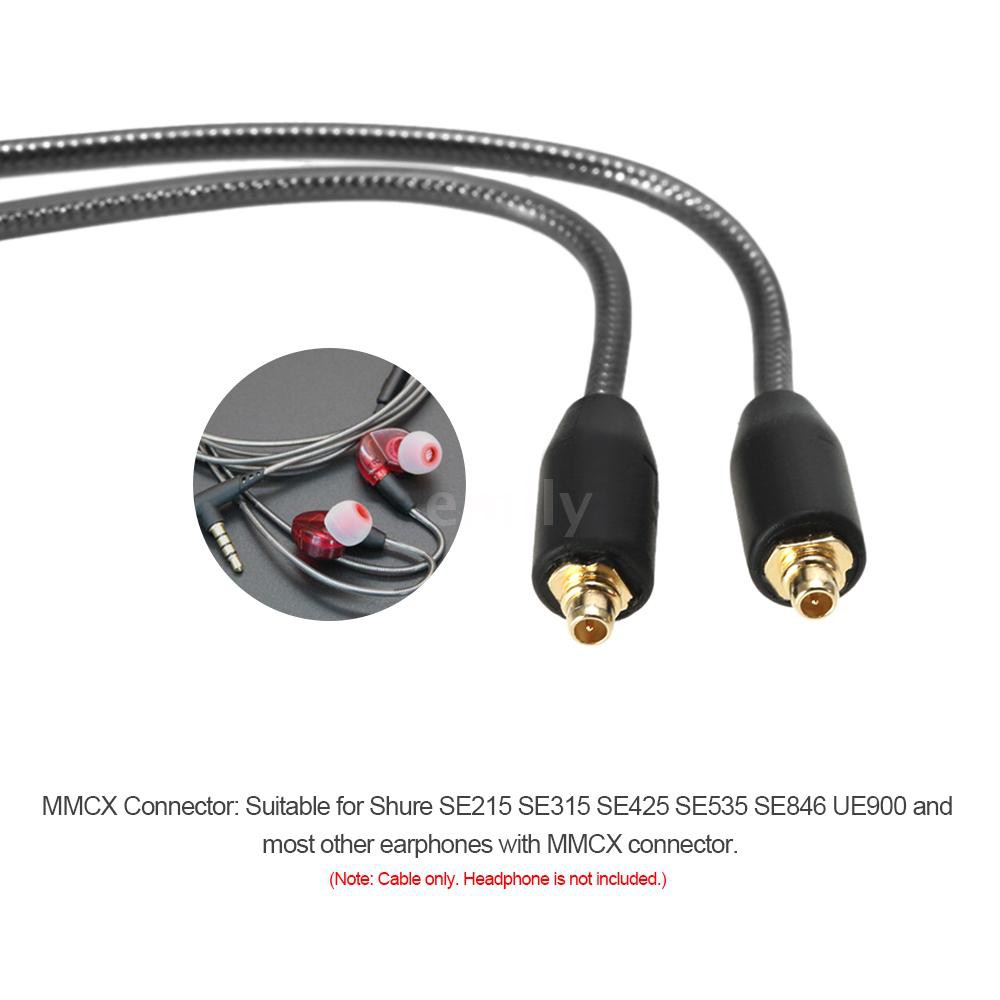 Cavo 3.5mm MMCX Nero Cavo Audio MMCX Di Ricambio Per Auricolari Shure (SE215, SE315, SE425, SE535, SE846) - Con Controllo Integrato Se 2022 - Foto 8