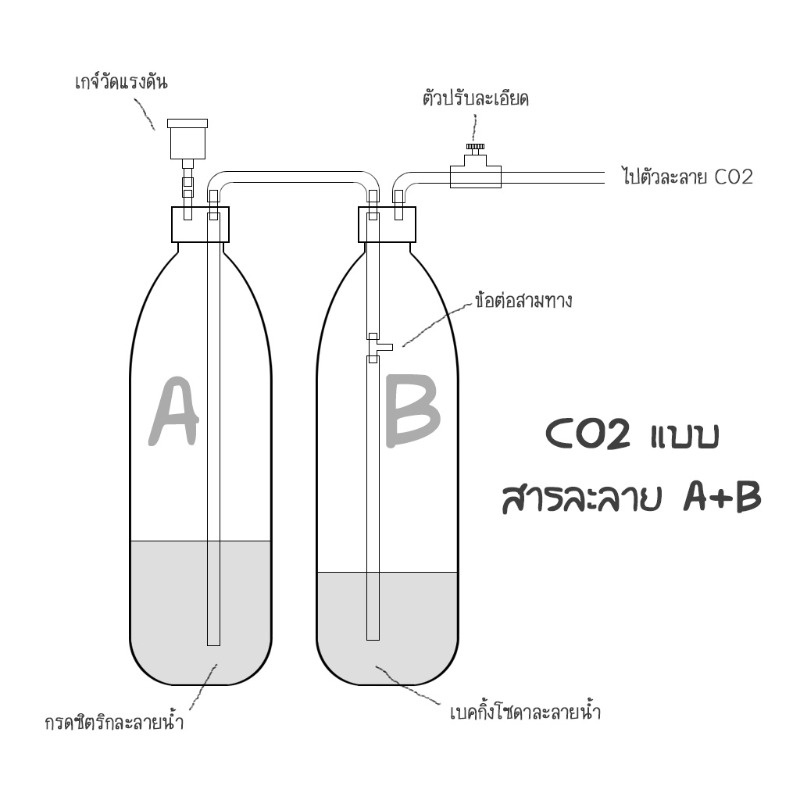 ภาพสินค้าผง AB สำหรับทำ CO2 DIY คาร์บอนไดออกไซด์ สำหรับตู้ไม้น้ำ โดมพืช สายเขียว ุ(ผง A 200 กรัม + ผง B 200 กรัม) จากร้าน agrisci บน Shopee ภาพที่ 2