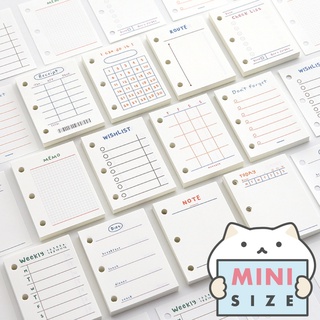 สินค้า กระดาษรีฟิล 3 รู Easy Plan 📜 60 แผ่น ขนาด Mini 3 Holes Planner Refill Paper Diary สมุดแพลนเนอร์ ไดอารี่ mimisplan