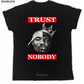 เสื้อยืดเด็กผช เสื้อยืด - ผ้าฝ้ายจริง 2Pac Trust ไม่มีใครพิมพ์ที่กําหนดเองเสื้อยืดผู้ชายของผู้ชาย