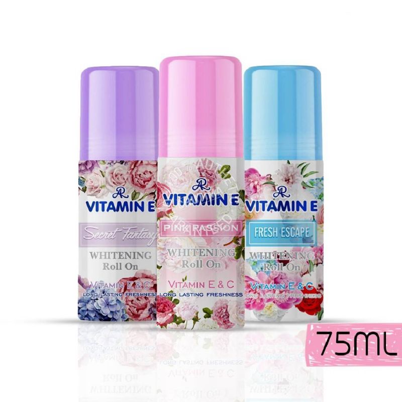 โรลออนระงับกลิ่นกาย-เอ-อาร์-วิตามิน-อี-ไวท์เทนนิ่ง-โรลออน-ar-vitamin-e-whitening-roll-on-75-ml