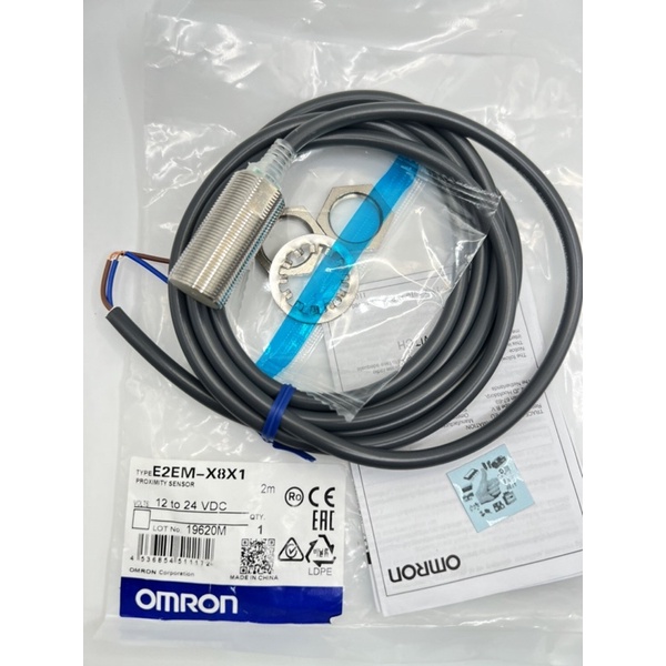 OMRON E2EM-X8X1 แท้ Proximity Switch เซนเซอร์ 2M 12-24VDC | Shopee Thailand