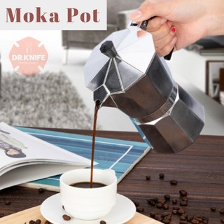 หม้อต้มกาแฟสด (MOKA POT) อลูมิเนียม 150ml. (3 Cups) Aluminium Moka pot